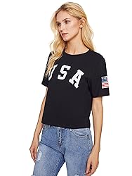 SweatyRocks Women's Graphic T Shirts Letter Print
