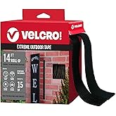 VELCRO Brand Extreme Outdoor Double Sided Mounting Tape | Holds up to 15 Pounds on Brick or Other Rough Surfaces | UV and Wea