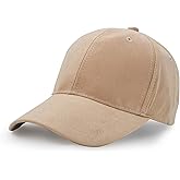 UltraKey Suede Baseball Cap, Unisex Faux Suede Leather Classic Adjustable Plain Hat Baseball Cap
