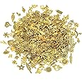 400 Pcs Charms for Jewelry Making and Bracelets Making, Wholesale Bulk Lots Jewelry Making Charms Tiny Assorted Mixed Tibetan Anti-gold Metal Charms Pendants for Necklace Bracelet Jewelry Making