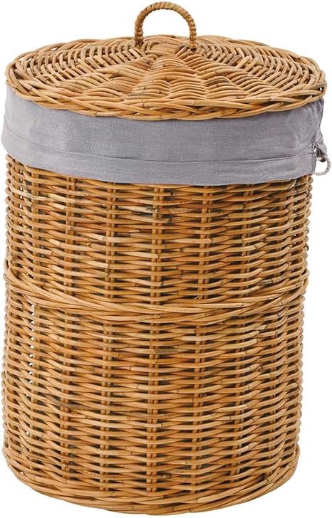 Amazon サンフラワーラタン ランドリー収納 ブラウン 幅44 奥行き44 高さ70cm ラタン 大容量ランドリーバスケット Gk991mer ランドリー収納 オンライン通販
