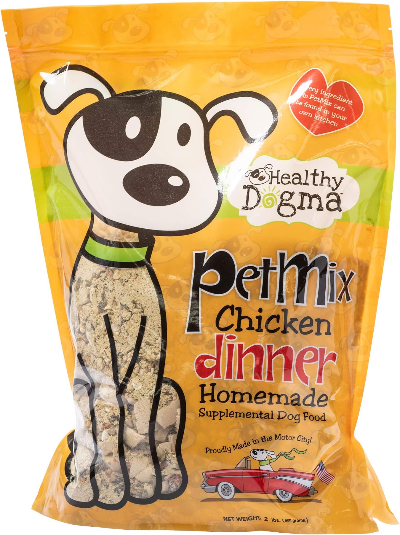 Healthy Dogma Human Grade Grain Free Dog Food | All Natural, Allergen Free, Gluten Free Dry Dog Food Petmix with MSM, Chondroitin, Hyaluronic Acid, and Glucosamine for Dogs (Chicken Dinner, 2 Pounds)