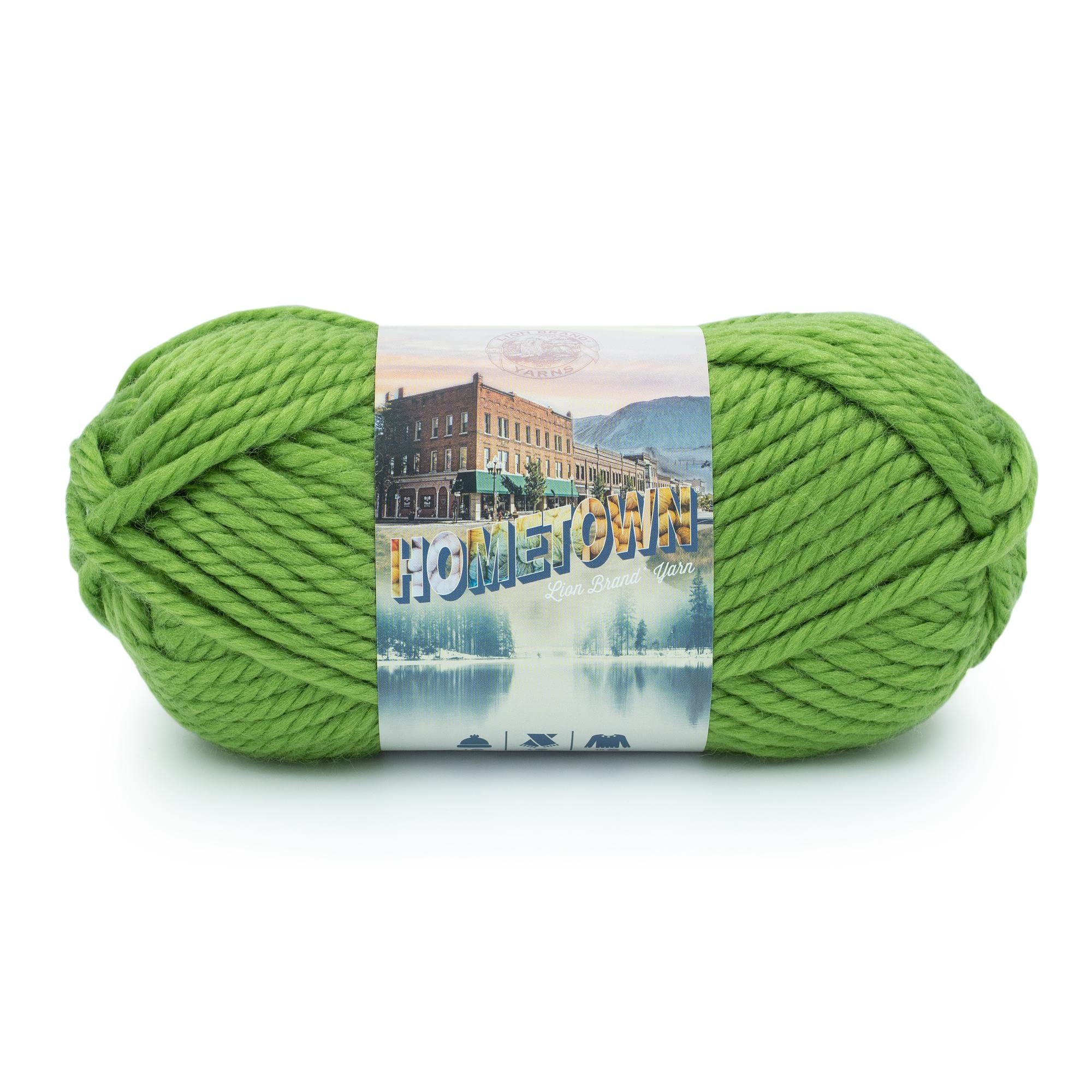 Lion Brand Yarn Hometown, Super-Bulky Yarn for Knitting, Crochet, and Crafts, Oklahoma City Green, 1 Pack — image 1
