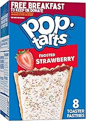 Pop-Tarts Toaster Pastries, Breakfast Foods, Baked in the USA, Frosted Strawberry, 13.5oz Box (8 Toaster Pastries)