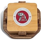 The Memory Company Officially Licensed NCAA Wood Inlay Coaster Set - 4-Pack Handcrafted Drink Coasters with Holder, Premium Sports Fan Home Bar Accessories, Official Team Logo Collection
