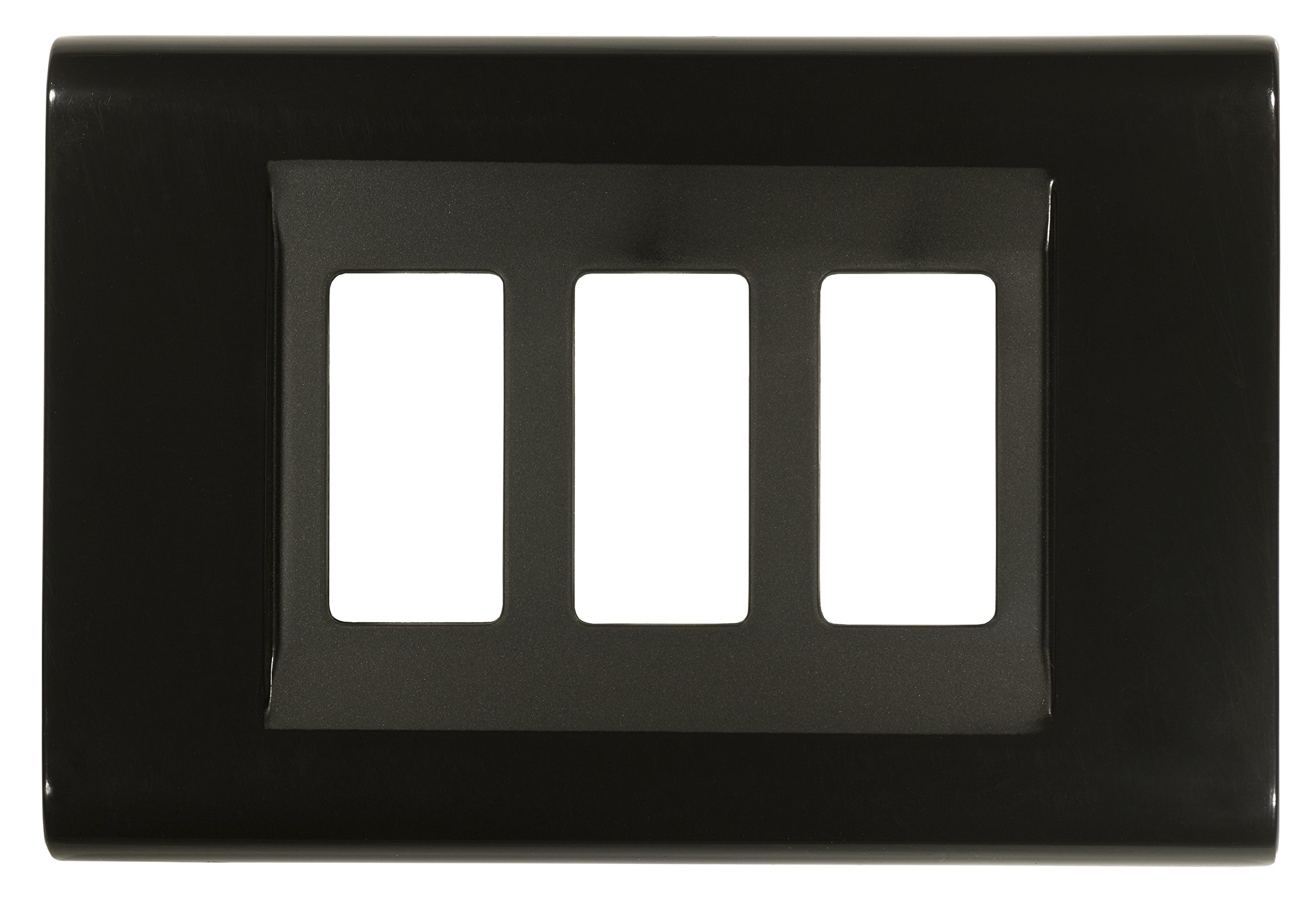 Feb 2583/N Click 3 Modules Plate, Black