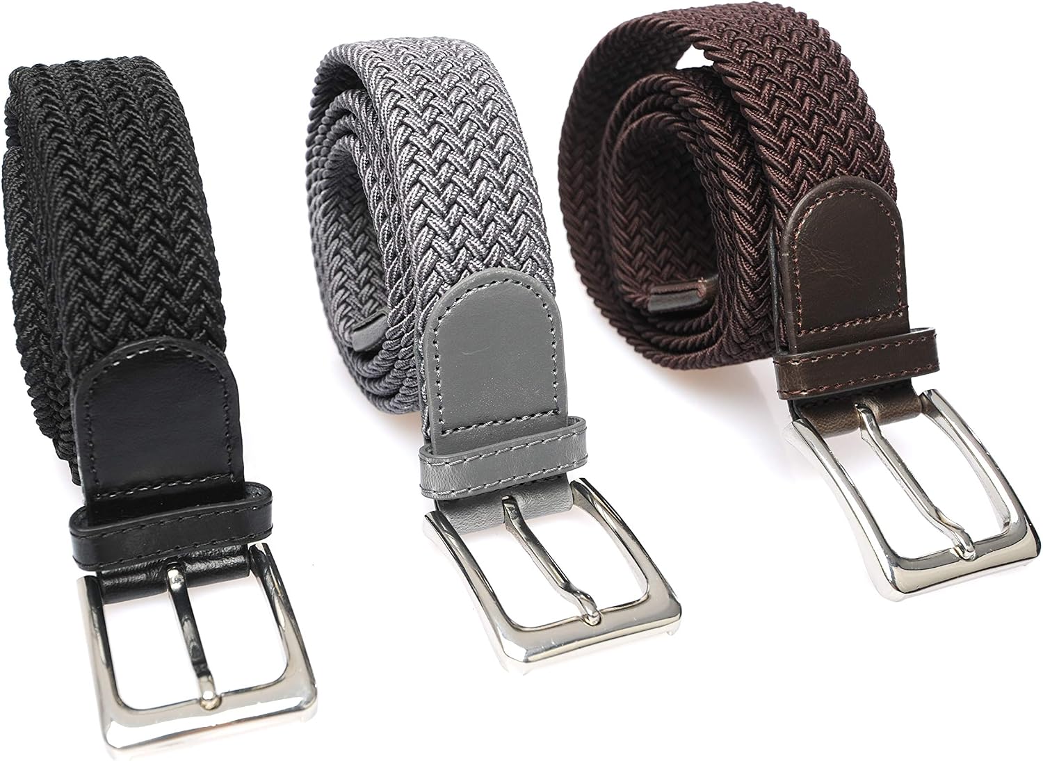Stretch-Flechtgürtel Für Herren – Elastisch, 120–180 Cm, Schwarz & Braun – Ohne Löcher!