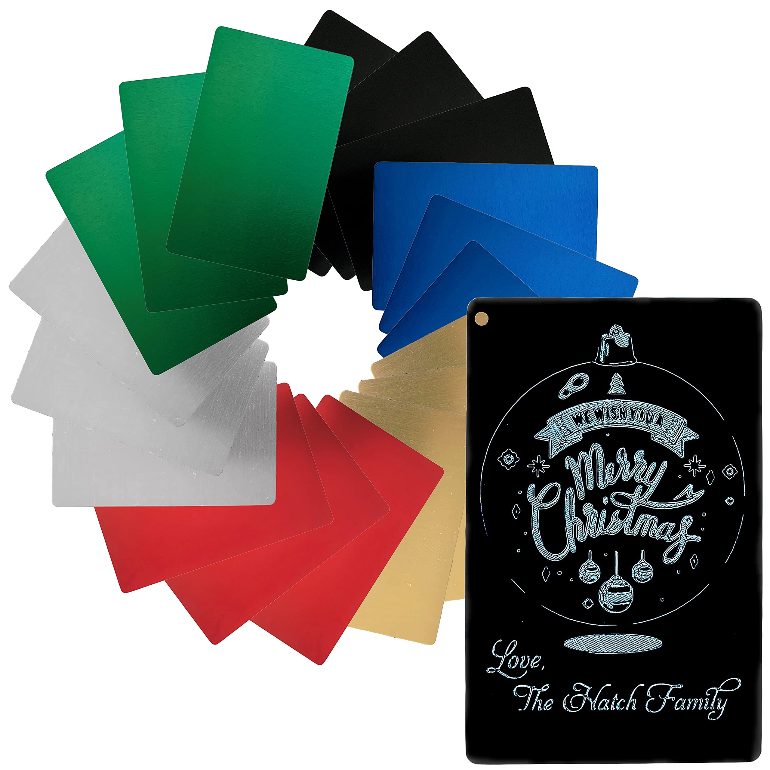 Zoom Precision Metal Engraving Blanks for Etching w/Silhouette Cameo 4 Pro Plus, Brother Scan and Cut, Maker, Explore Air 2 or Laser Engraving Blanks- 18 Pack