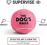 The Dog's Balls Dog Tennis Balls Pink Medium 12 Pack Non Abrasive Felt view 8