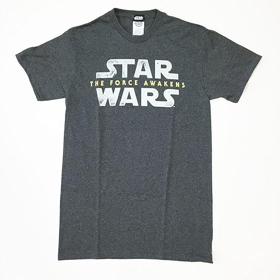 Amazon スター ウォーズ Starwars フォースの覚醒 ロゴ グレーtシャツ S Tシャツ カットソー 通販