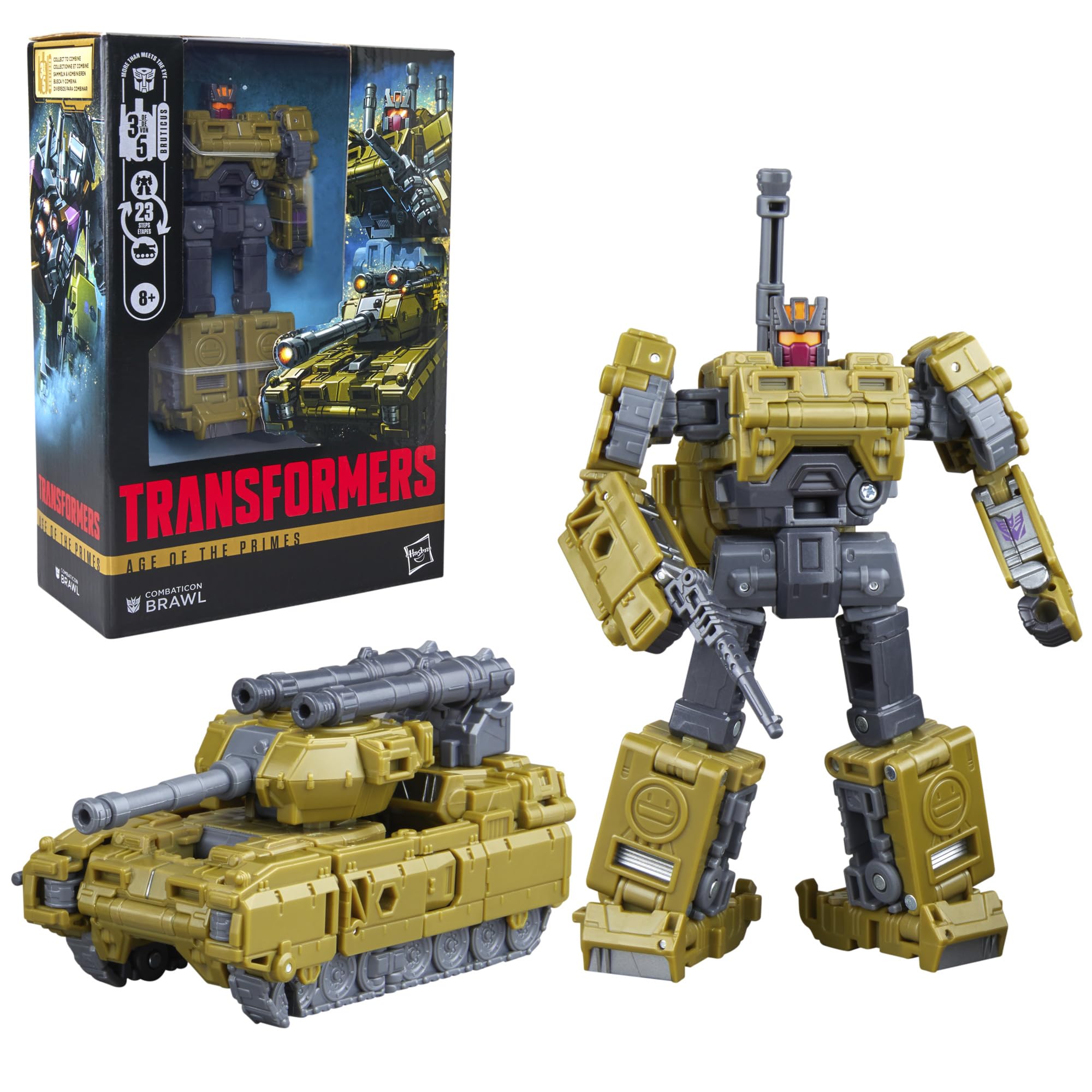 TRANSFORMERS Age of The Primes Combaticon Brawl, Voyager Class 5.5-Inch Converting Action Figure, Robot Toys for Ages 8+