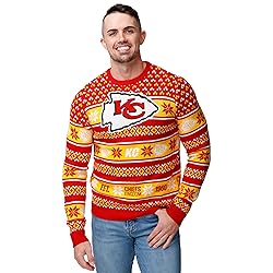 FOCO Standard NFL Big Logo Ugly Sweater, Team Color
