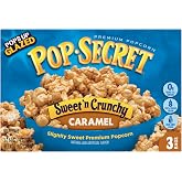 Pop Secret Popcorn, Sweet 'n Crunchy Caramel, Microwave Bags 3 Count Box