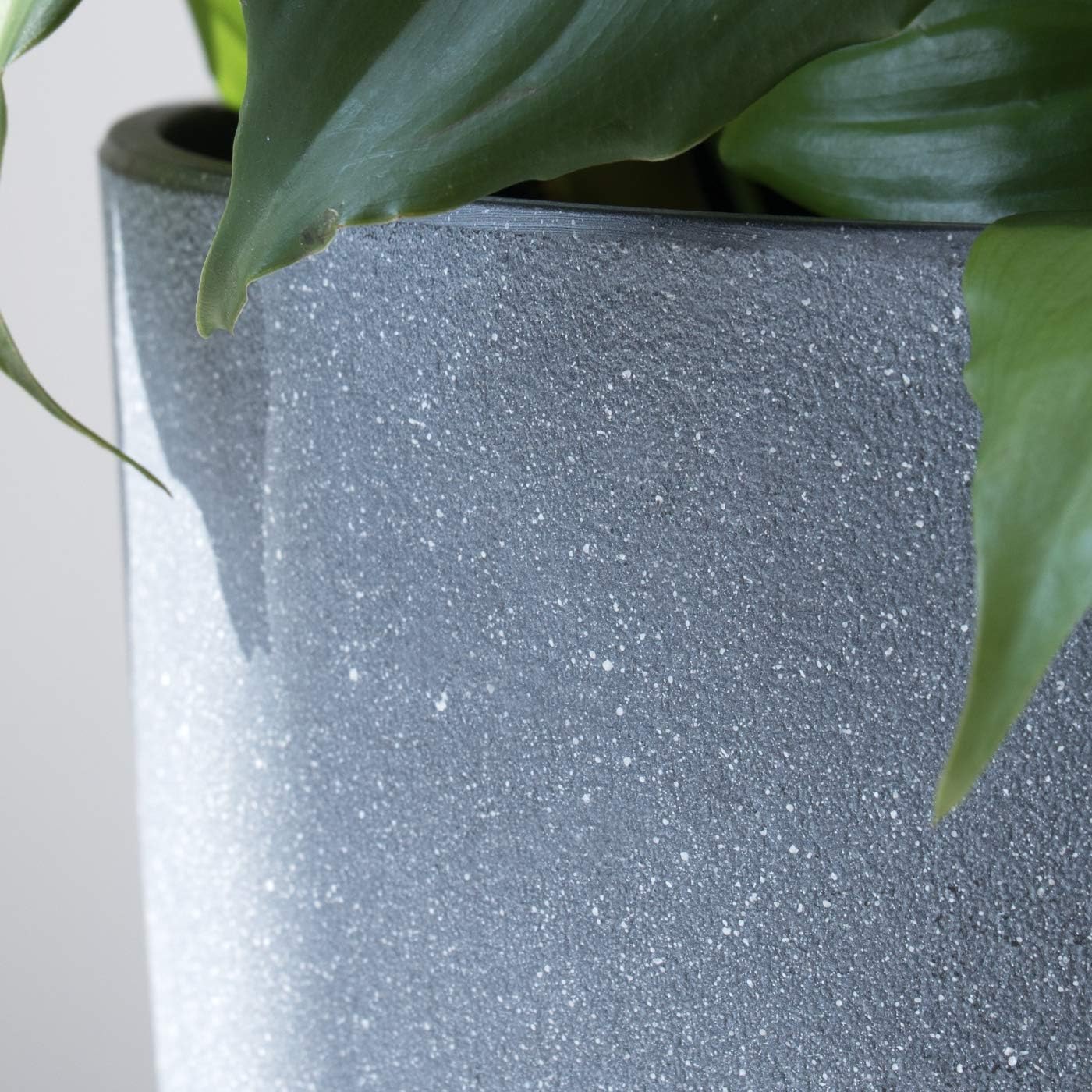 Tall Planters Set 2 Flower Pots, 20 Inch Each, Patio Deck Indoor Outdoor Garden Planters, Weathered Gray : Garden & Outdoor