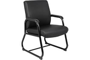 Boss Office Products Heavy Duty Caressoft Guest Chair in Black, 350 lbs. (B709)