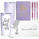 Suhctuptx Boss Gifts for Women, Christmas Gift for Female, Best Boss Lady Gifts for Women Funny Thank You Appreciation Day Basket Birthday Farewell Gift for Bosses Leader Manager Supervisor(Purple)
