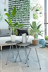 Set of 3 Nesting END Tables - Round Stacking Coffee