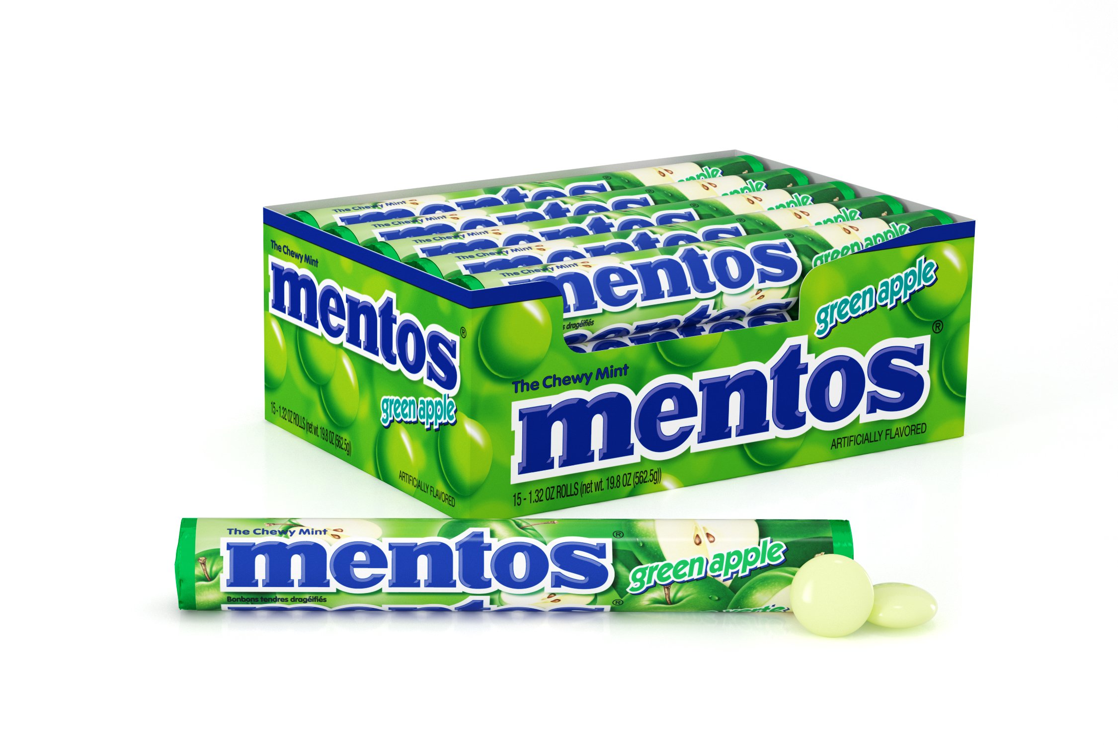 Mentos Chewy Mint Candy Roll, Cinnamon, 1.32 ounce/14
