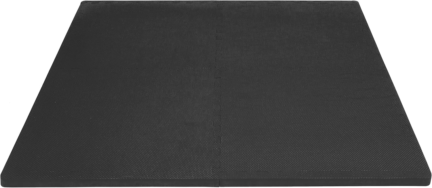 ProsourceFit Extra Thick Puzzle Exercise Mat 1", EVA Foam Interlocking Tiles for Protective, Cushioned Workout Flooring for Home and Gym Equipment, Black : Sports & Outdoors