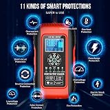 Husgw 10 Amp Car Battery Charger 12V/24V 7 Stage Smart Maintainer LCD view 4