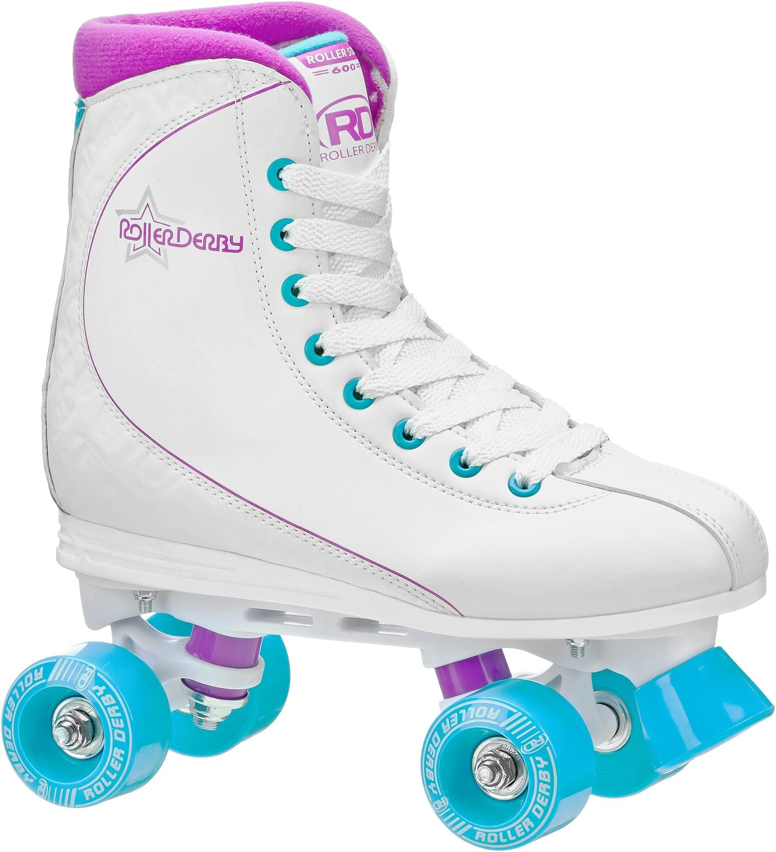 Roller Derby Roller Star Women's Roller Skates White/Purple/Blue, 5