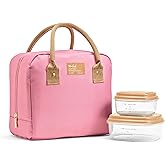 Fit & Fresh Lunch Bag For Women, Insulated Womens Lunch Bag For Work, Leakproof & Stain-Resistant Large Lunch Box For Women With Containers, Zipper Closure Bloomington Bag, Dusty Rose