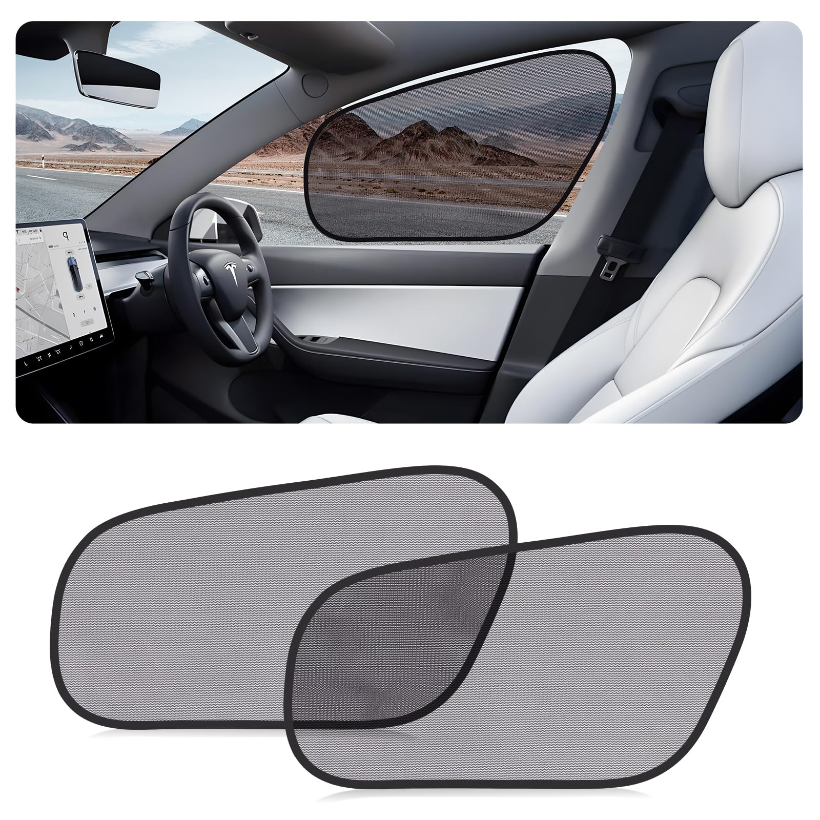 ZATOOTO Car Window Shades 4 Pack Car Privacy Curtains Full Blackout Car Window Cover Privacy Magnetic Side Window Sun Shade Universal Cars Cool Car G - View #12