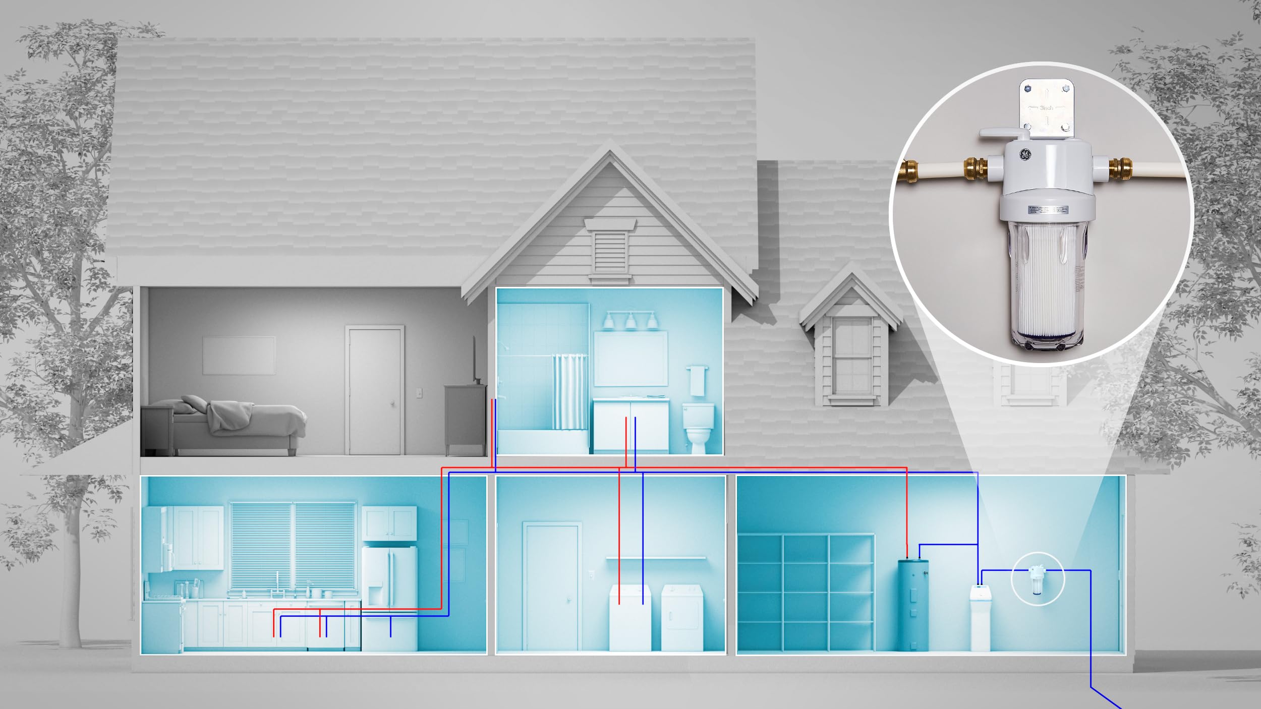 Mua GE Whole House Water Filtration System Reduces Sediment, Rust