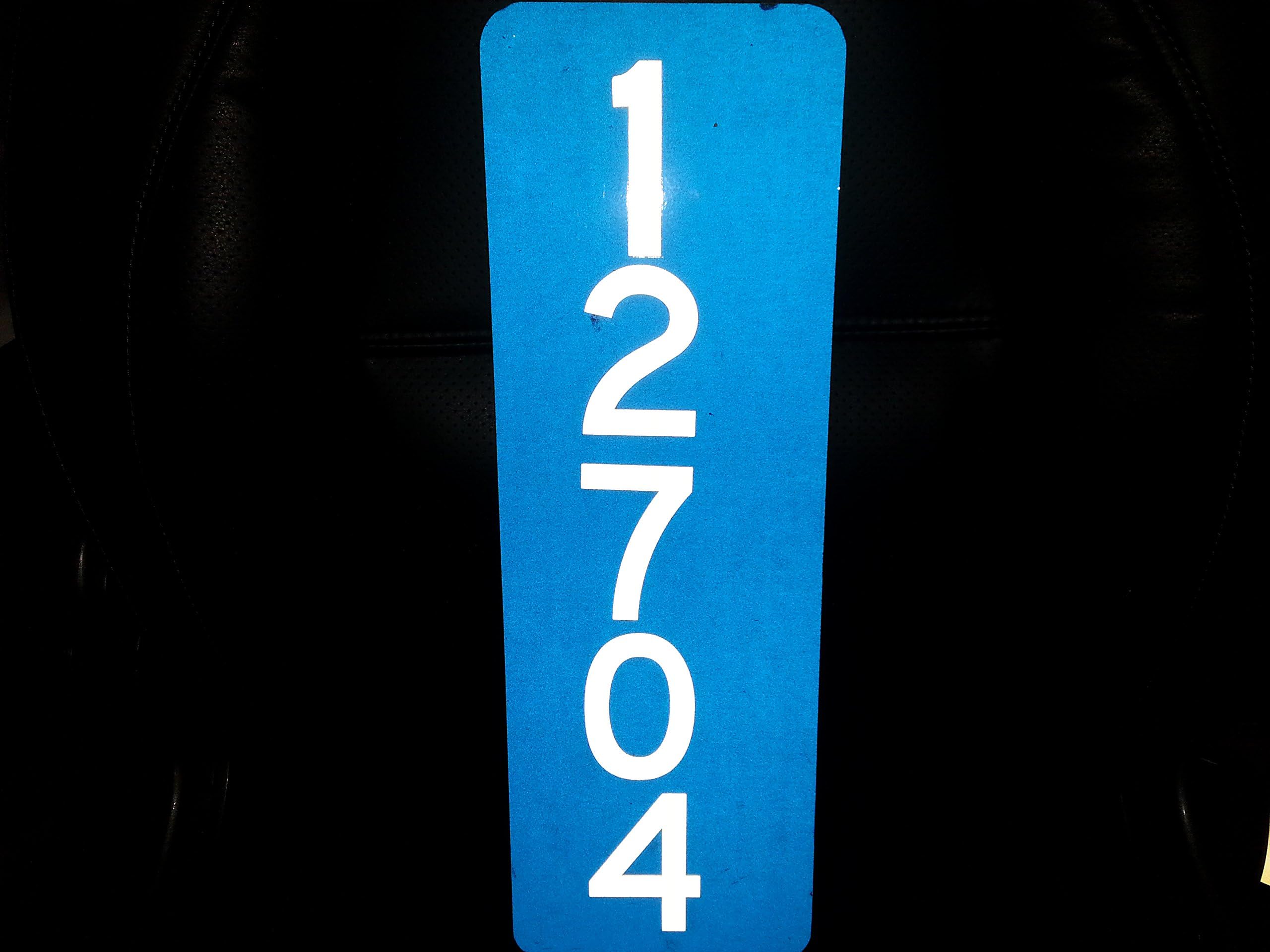 911 Blue Reflective Address w/ 3" Numbers Mailbox Marker Home Business Vertical Mg2 Signs