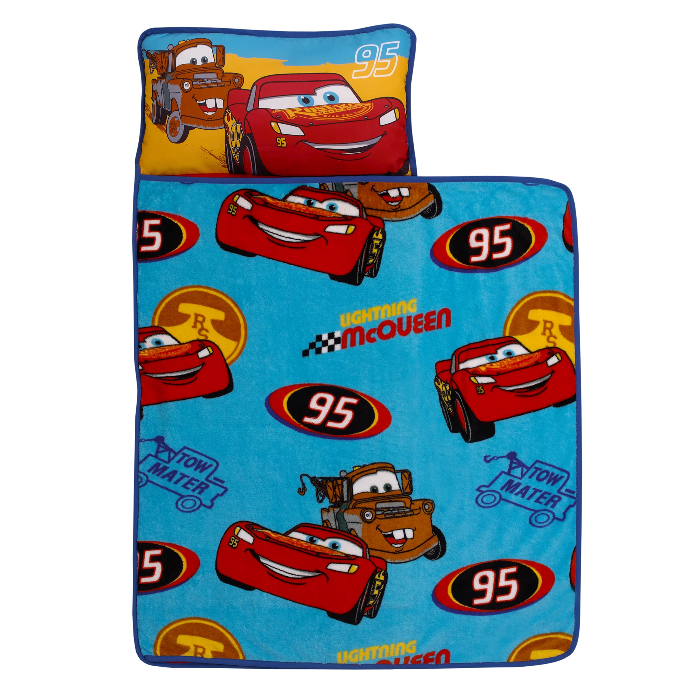 Photo 1 of NoJo Disney Cars Radiator Springs Blue and Red Lightning McQueen and Tow-Mater Toddler Nap Mat Perfect Back to Schol Gift