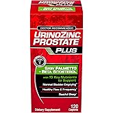 Urinozinc Prostate Plus, Saw Palmetto &amp; Beta Sitosterol Supplement for Men, Reduce Frequent Urination (2 Month Supply, 120 Count)