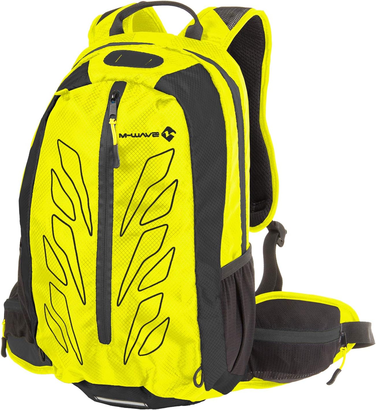 M-Wave Unisex's Rough Ride Back Biker special backpack neon yellow, without water bag
