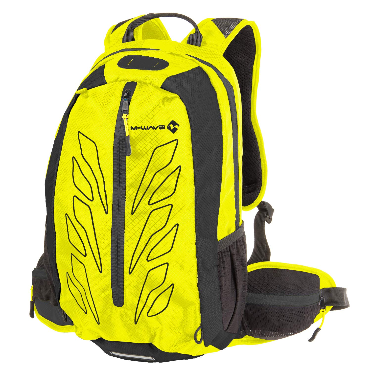 M-Wave Unisex's Rough Ride Back Biker special backpack neon yellow, without water bag