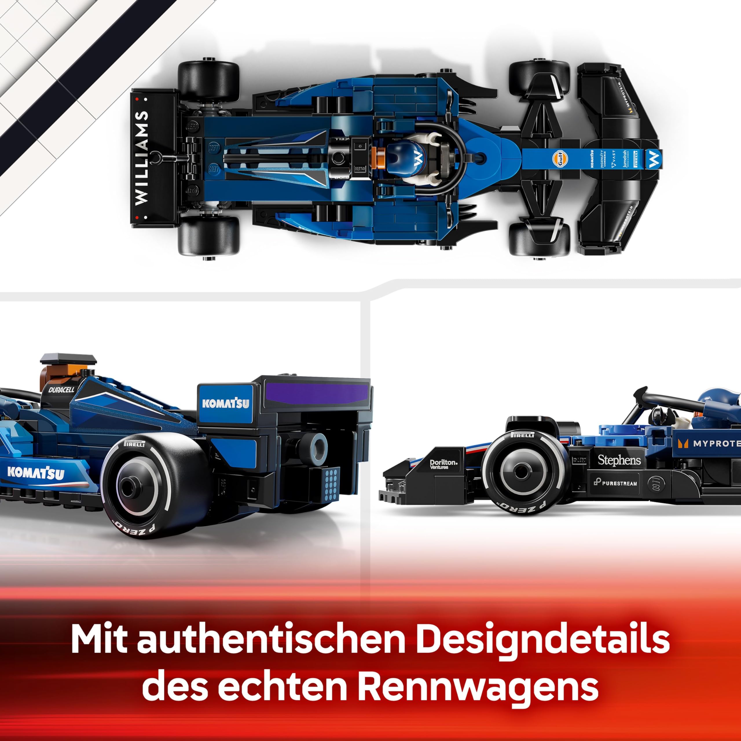 LEGO Speed Champions Williams Racing FW46 F1 Rennauto - Spielzeug mit Formel 1 Minifigur zum Sammeln - Geschenk für Jungen & Mädchen ab 10 Jahren und Erwachsene Motorsport Fans 77249 5