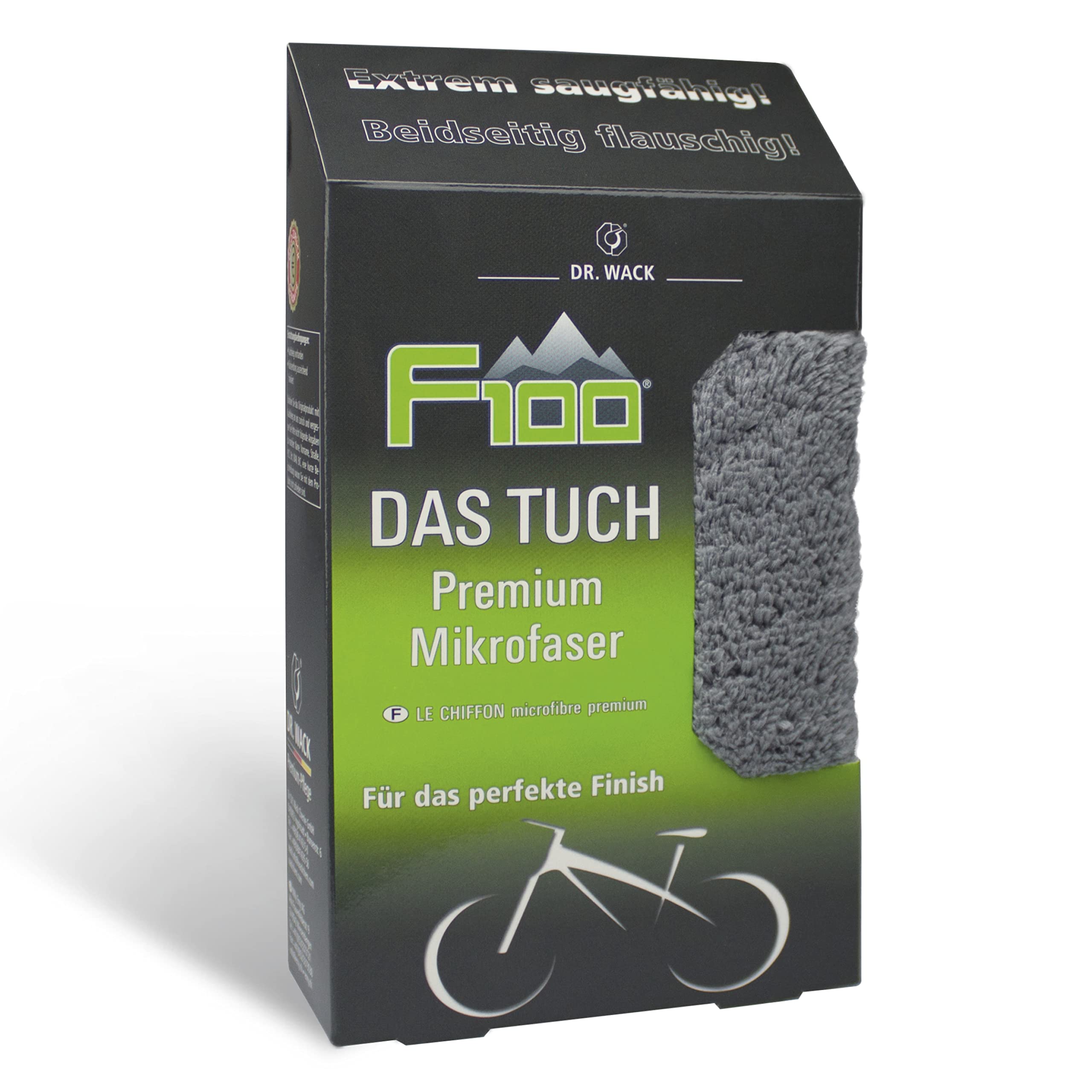 Dr. Wack - Premium Microfibre Cloth 40 x 40 cm - Scratch & Streak-Free Bike Care - Made in Germany