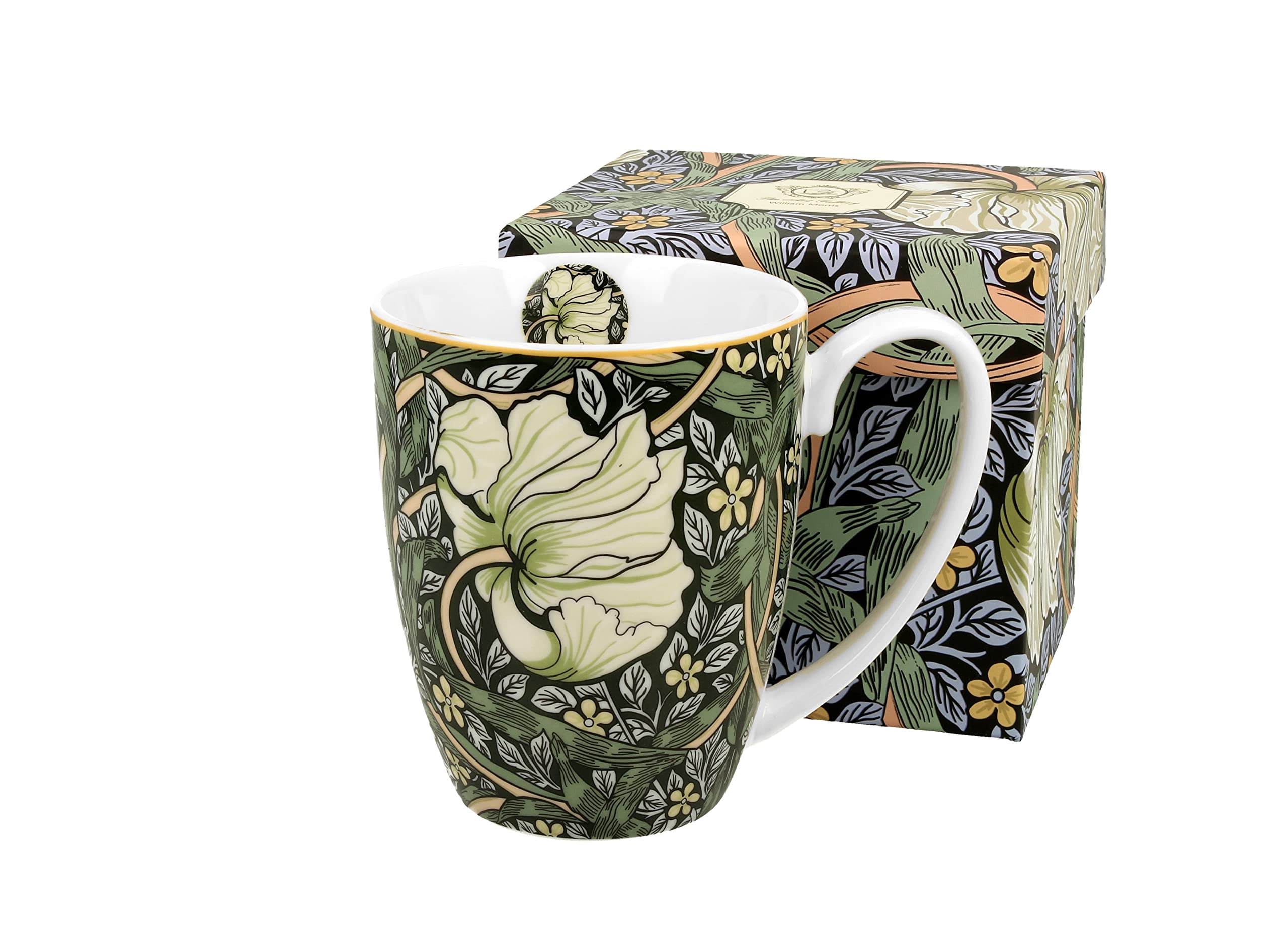 Duo Collection Art Gallery by William Morris classic mug 380 ml from New Bone China porcelain in gift box, classic mug, coffee and tea mug