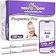 Easy@Home Pregnancy Test Strips Kit: 100 Pack hCG Test Strips - Early Detection Home Bulk Pregnancy Strips | EZW1-S:100