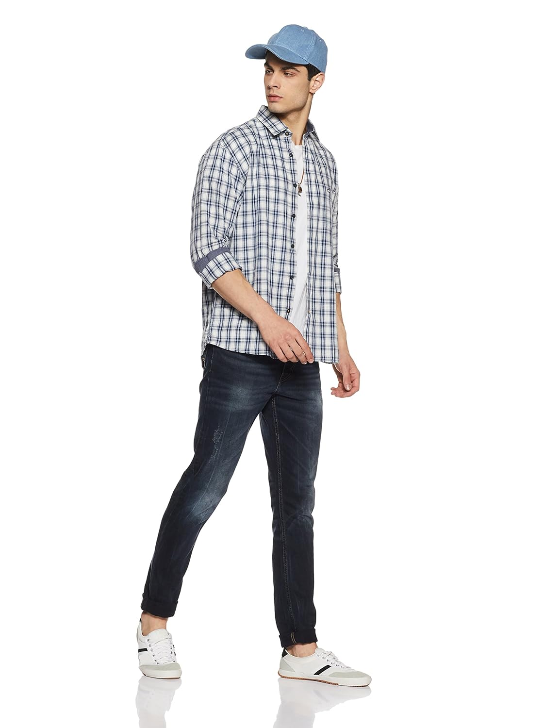 arrow sports men's checkered regular fit cotton casual shirt