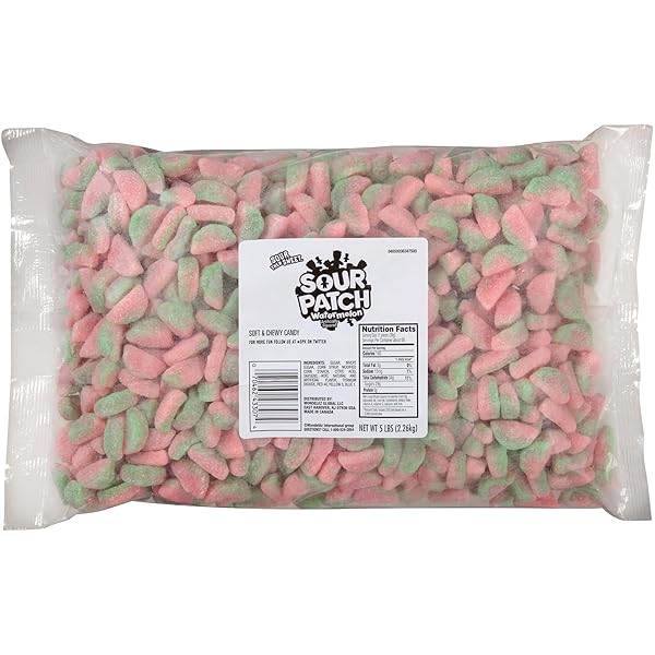 SOUR PATCH KIDS WATERMELON SOFT & CHEWY CANDY, 80 OZ BAG
