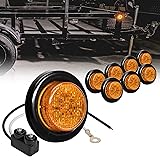 TRUE MODS 8pc 2" Amber Round Trailer LED Clearance