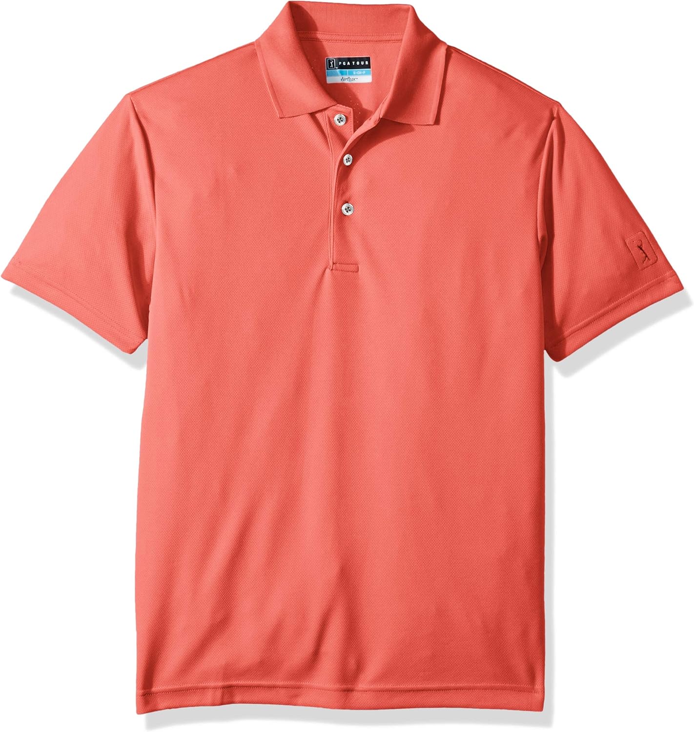 PGA TOUR Men's Airflux Short Sleeve Solid Polo-Shirts at  Men’s Clothing store