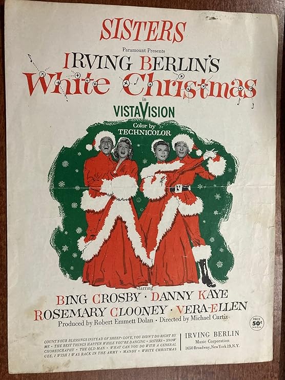 SISTERS (Irving Berlin SHEET MUSIC 1954) excellent condition introduced