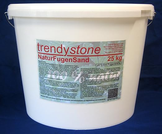 trendystone NaturFugensand 25 kg basalt-anthrazit - selbstreparierend - OHNE chemische Zusatzstoffe - wasserdurchlässig
