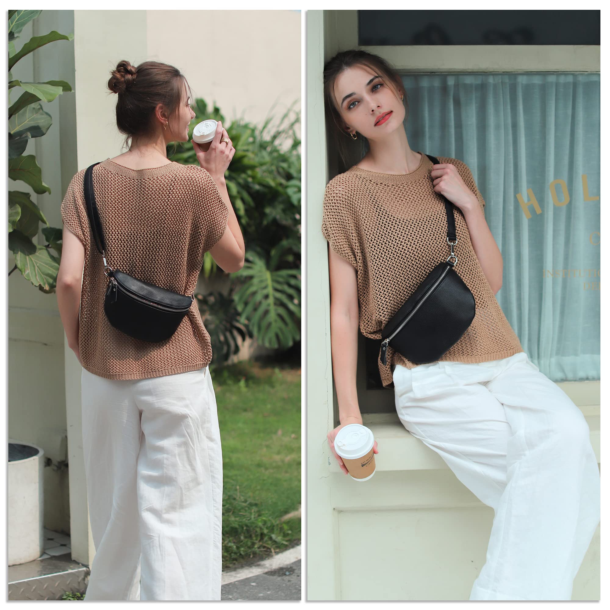 Small Genuine Leather Fanny Pack