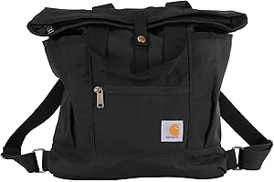Carhartt Convertible Backpack Tote Bag, Durable with Adjustable Backpack Straps and Laptop Sleeve, Convertible Backpack Tote (Black)