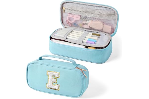 YOOLIFE Initial Bag, Personalized Birthday Gifts, Blue (E)
