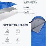 Yaheetech Sleeping Bag 3 Season Envelope Single 220x75cm Ultralight Black view 6