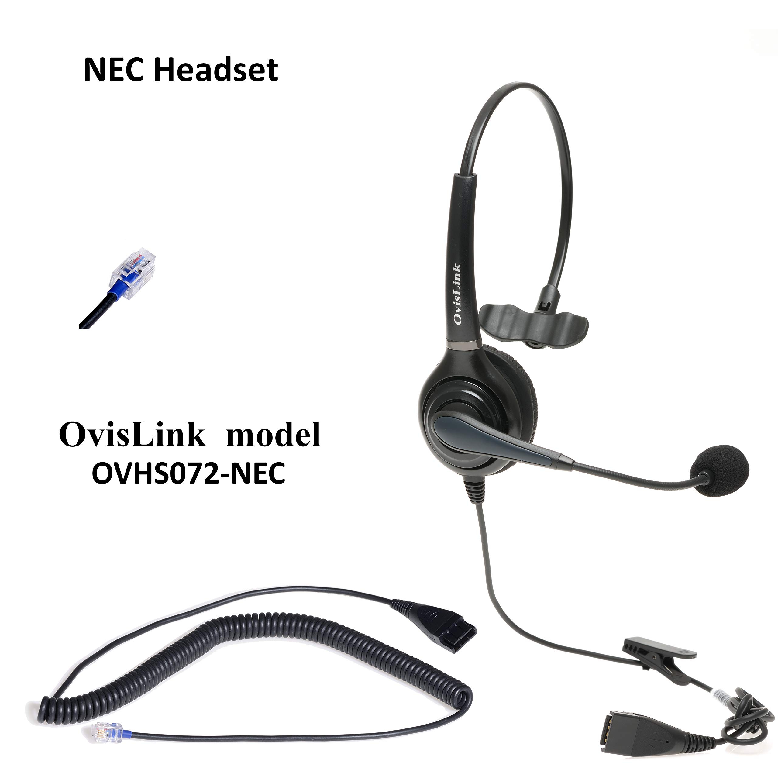 NEC Phone Headset Flexible & Rotatable Microphone Headset Noise