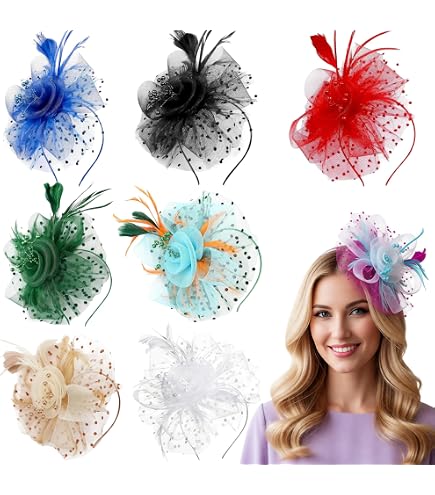 Amazon.com: 6Pcs Multicolor Tea Party Hats for Women  display picture 1