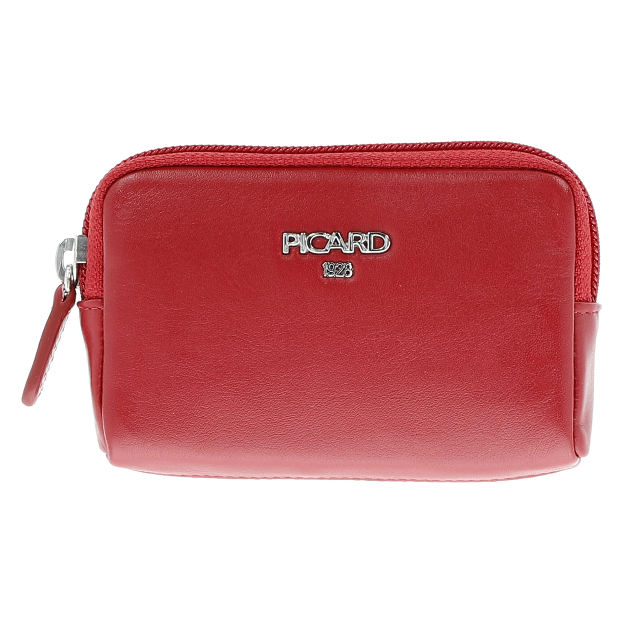 Picard Bingo Women's Key Case Multi-Coloured Genuine Leather Small with Zip Key Case Everyday, red, One Size